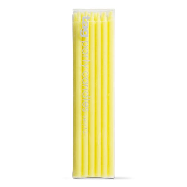 Picture of party candles set of 12 - yellow