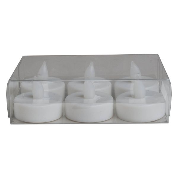 Picture of color studio led tealights set of 6 - white