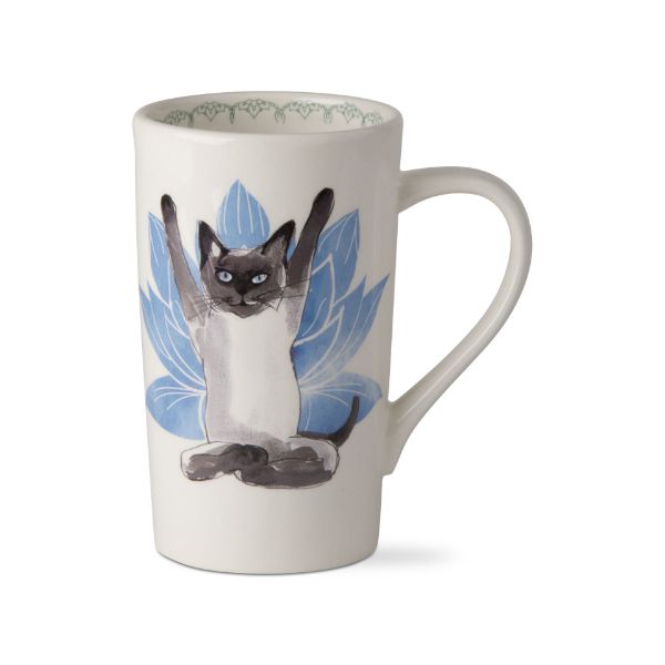 Picture of yoga kitty decorative mug - multi