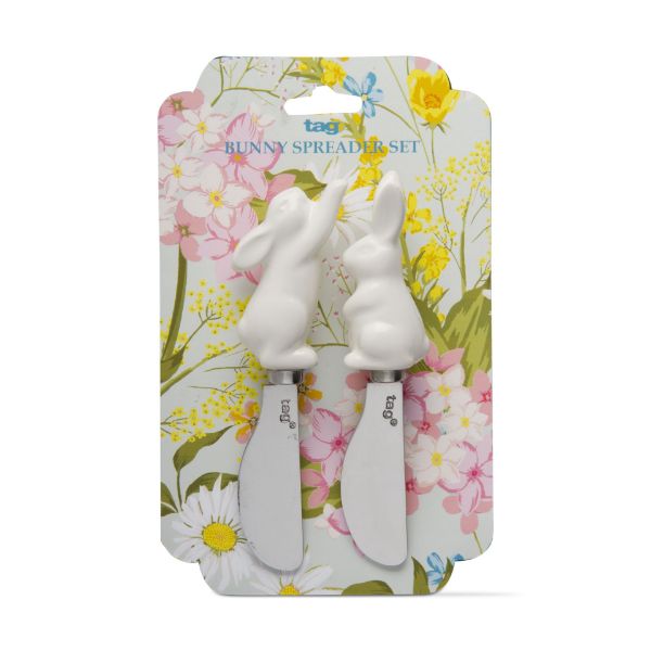 Picture of bunny spreader set of 2 - white