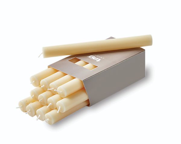 Picture of 8 inch straight candles - ivory