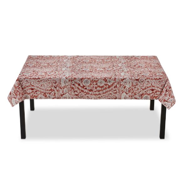 Picture of waterlily tablecloth - coral