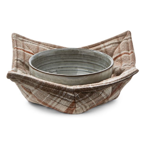 Picture of some like it hot plaid bowl cozy - multi