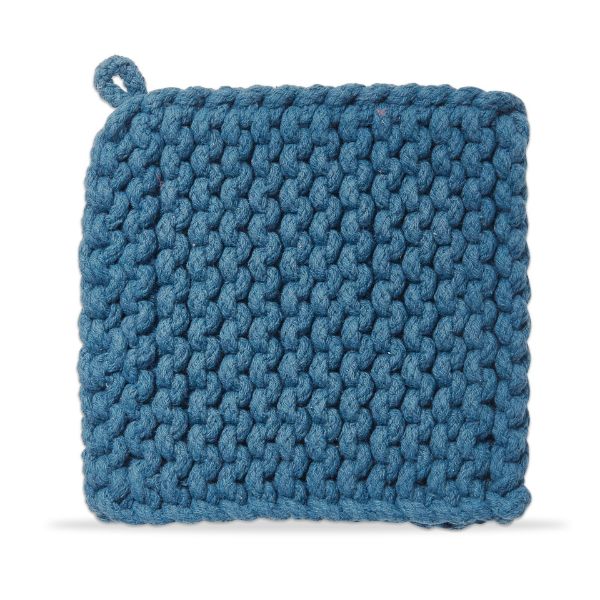 Picture of crochet trivet potholder - blue
