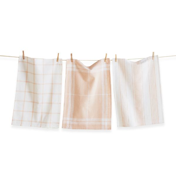 Picture of tag classic dishtowel set of 3 - blush