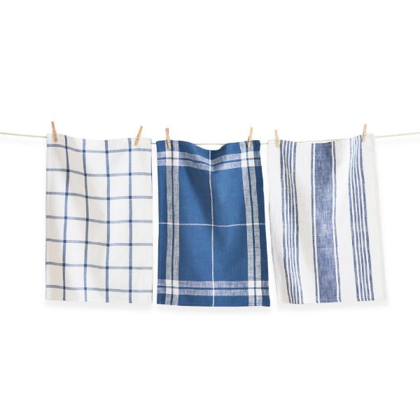 Picture of tag classic dishtowel set of 3 - blue